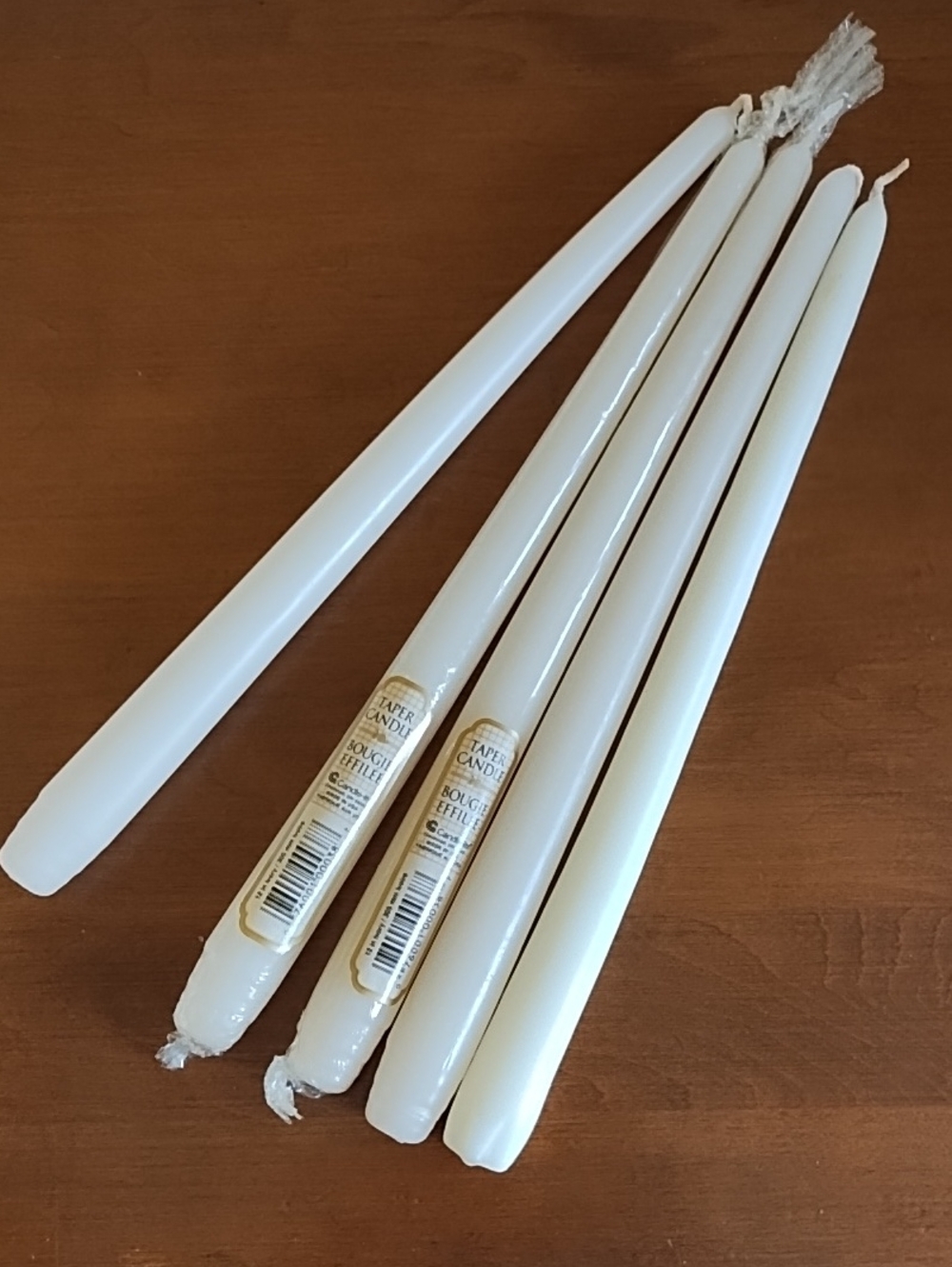 Candle-lite 12" Ivory Taper Candles Dinner Candlesticks Set of 5 Unscented